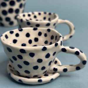 Espressotasse gepunktet